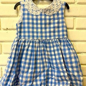 4T Blue & White Gingham Dress.